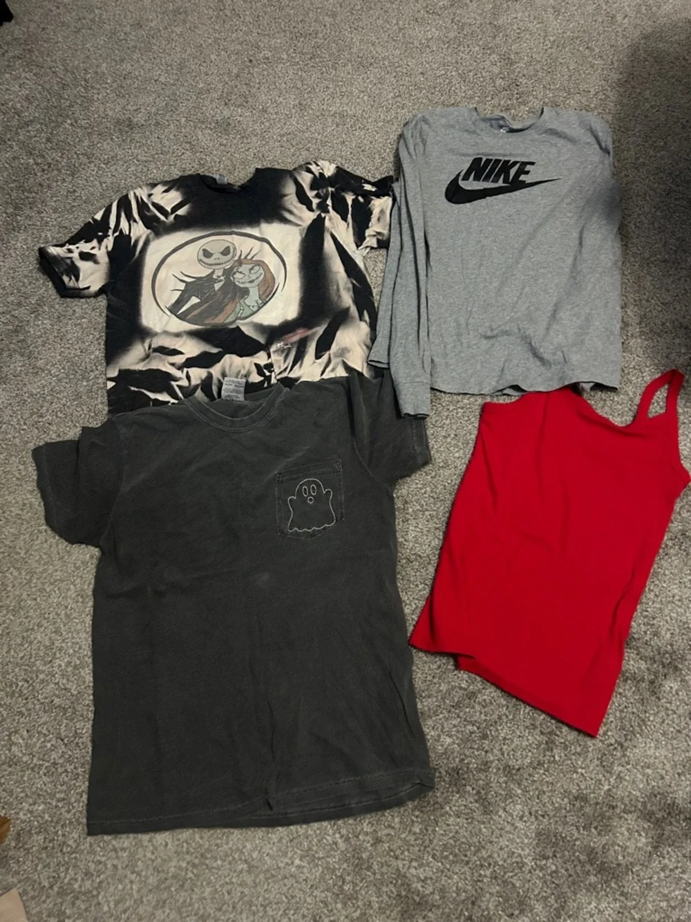 Nike' Gray Long-Sleeve Logo Top